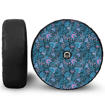 Bohemian Denim Jeans Pattern Print Tire Cover With Camera Hole