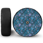 Bohemian Denim Jeans Pattern Print Tire Cover With Camera Hole