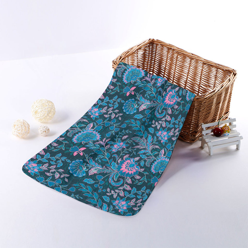 Bohemian Denim Jeans Pattern Print Towel