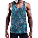 Bohemian Denim Jeans Pattern Print Training Tank Top