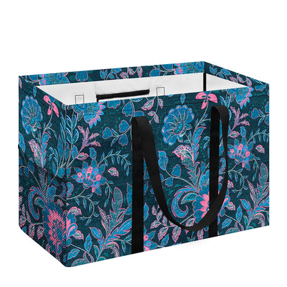 Bohemian Denim Jeans Pattern Print Utility Tote Bag