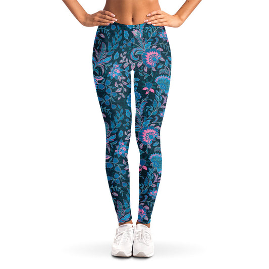 Bohemian Denim Jeans Pattern Print Women's Leggings