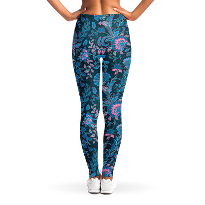 Bohemian Denim Jeans Pattern Print Women's Leggings