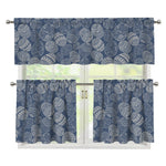 Bohemian Easter Eggs Pattern Print 3 Piece Kitchen Curtains