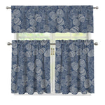 Bohemian Easter Eggs Pattern Print 3 Piece Kitchen Curtains