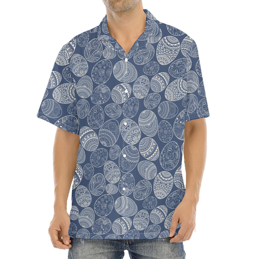 Bohemian Easter Eggs Pattern Print Aloha Shirt