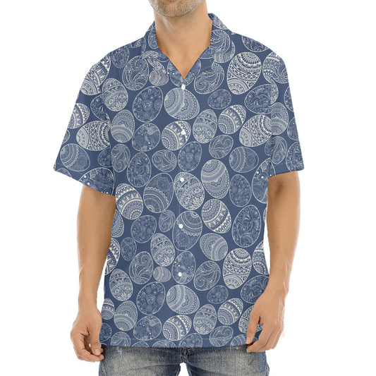 Bohemian Easter Eggs Pattern Print Aloha Shirt
