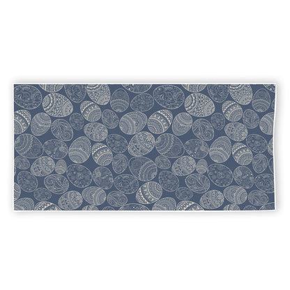 Bohemian Easter Eggs Pattern Print Beach Towel