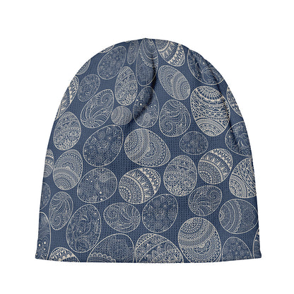 Bohemian Easter Eggs Pattern Print Beanie
