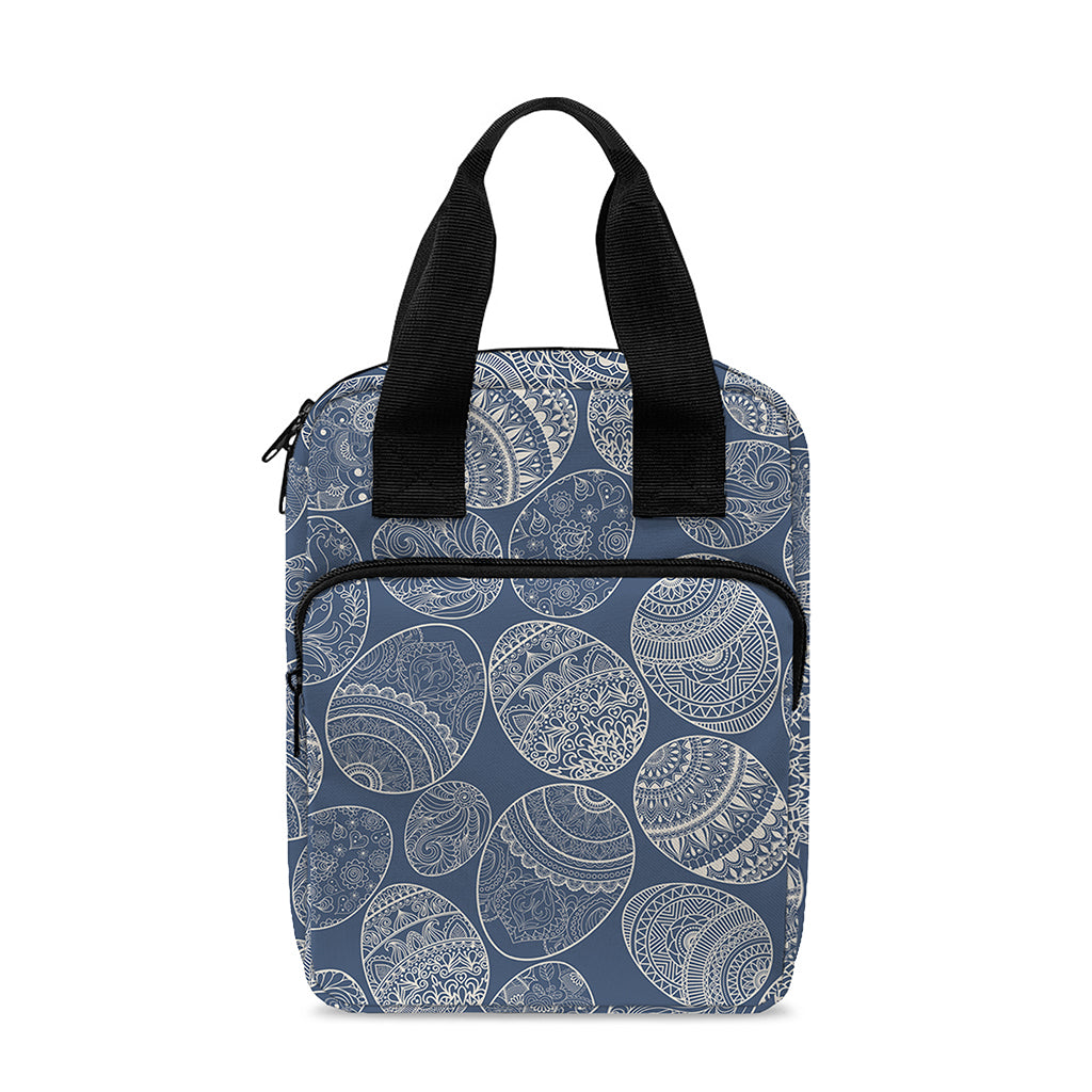 Bohemian Easter Eggs Pattern Print Bible Tote Bag