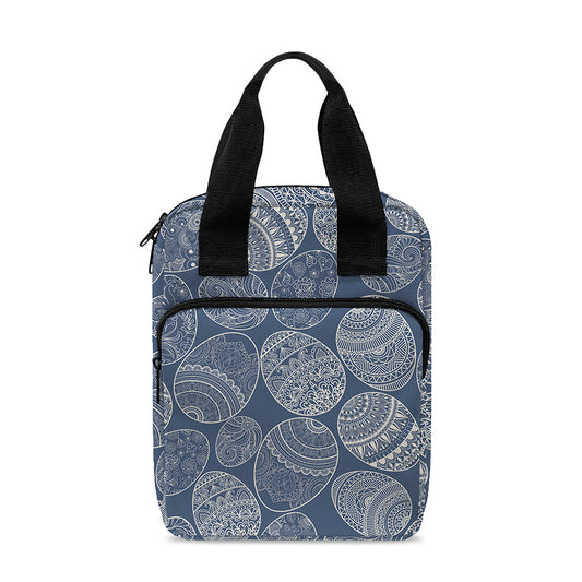 Bohemian Easter Eggs Pattern Print Bible Tote Bag
