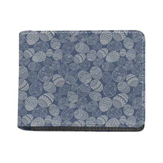 Bohemian Easter Eggs Pattern Print Bifold Wallet