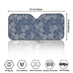 Bohemian Easter Eggs Pattern Print Car Windshield Sun Shade