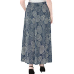 Bohemian Easter Eggs Pattern Print Chiffon Maxi Skirt