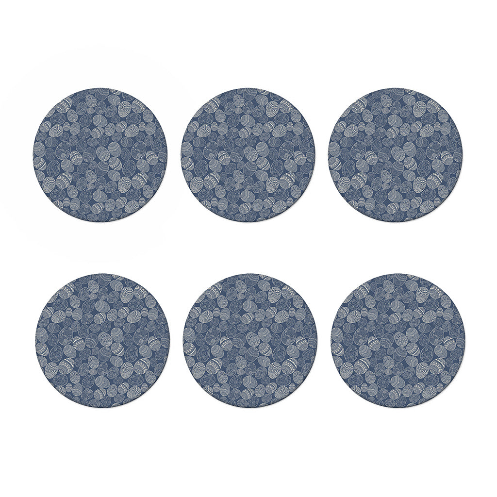 Bohemian Easter Eggs Pattern Print Coaster Set