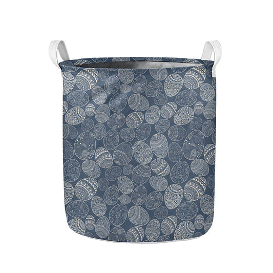 Bohemian Easter Eggs Pattern Print Collapsible Laundry Basket