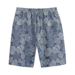 Bohemian Easter Eggs Pattern Print Cotton Shorts
