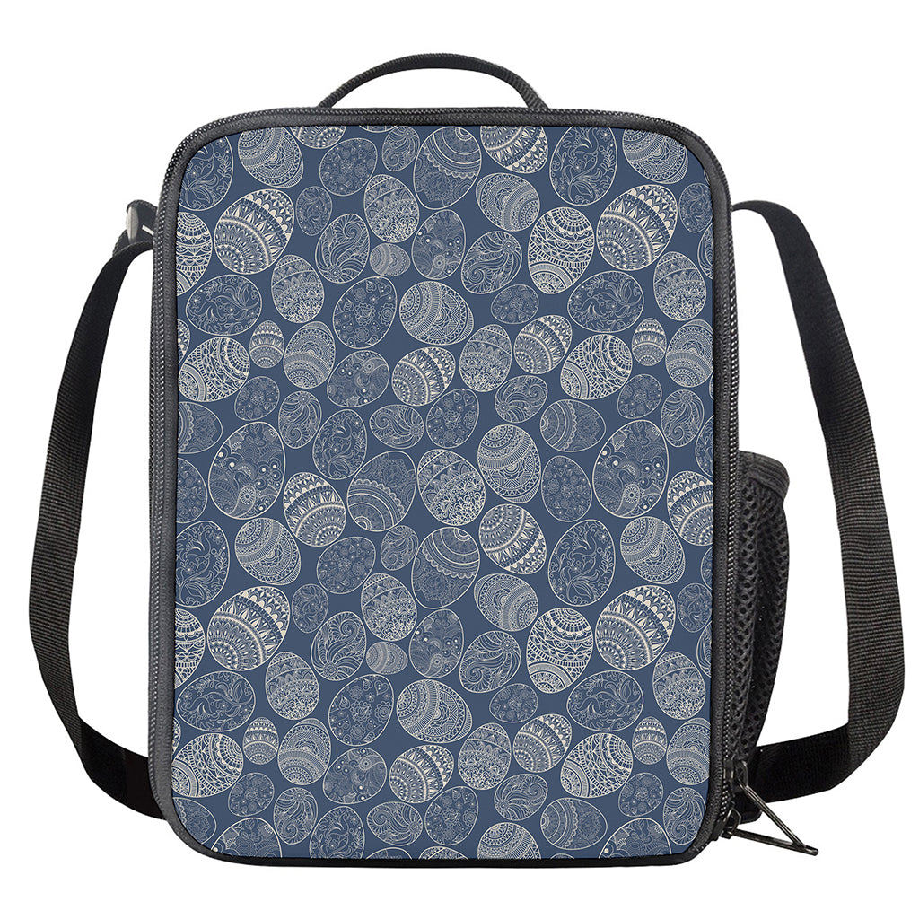 Bohemian Easter Eggs Pattern Print Crossbody Lunch Bag