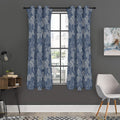 Bohemian Easter Eggs Pattern Print Grommet Curtain Panels