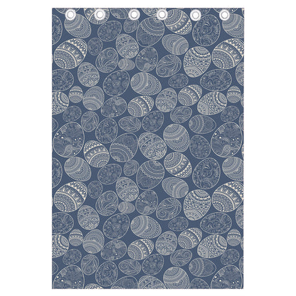 Bohemian Easter Eggs Pattern Print Curtain