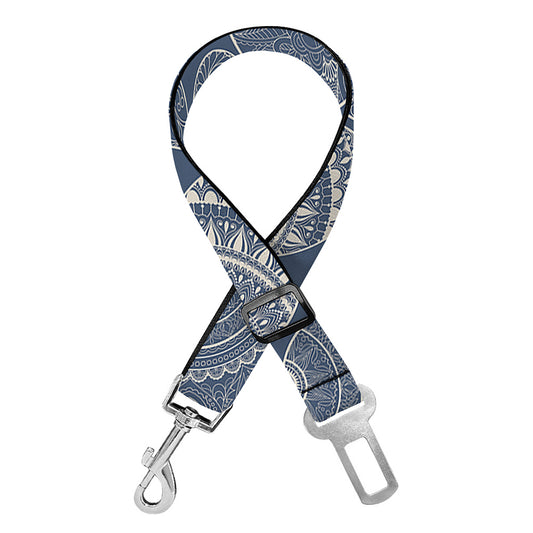 Bohemian Easter Eggs Pattern Print Dog Seat Belt