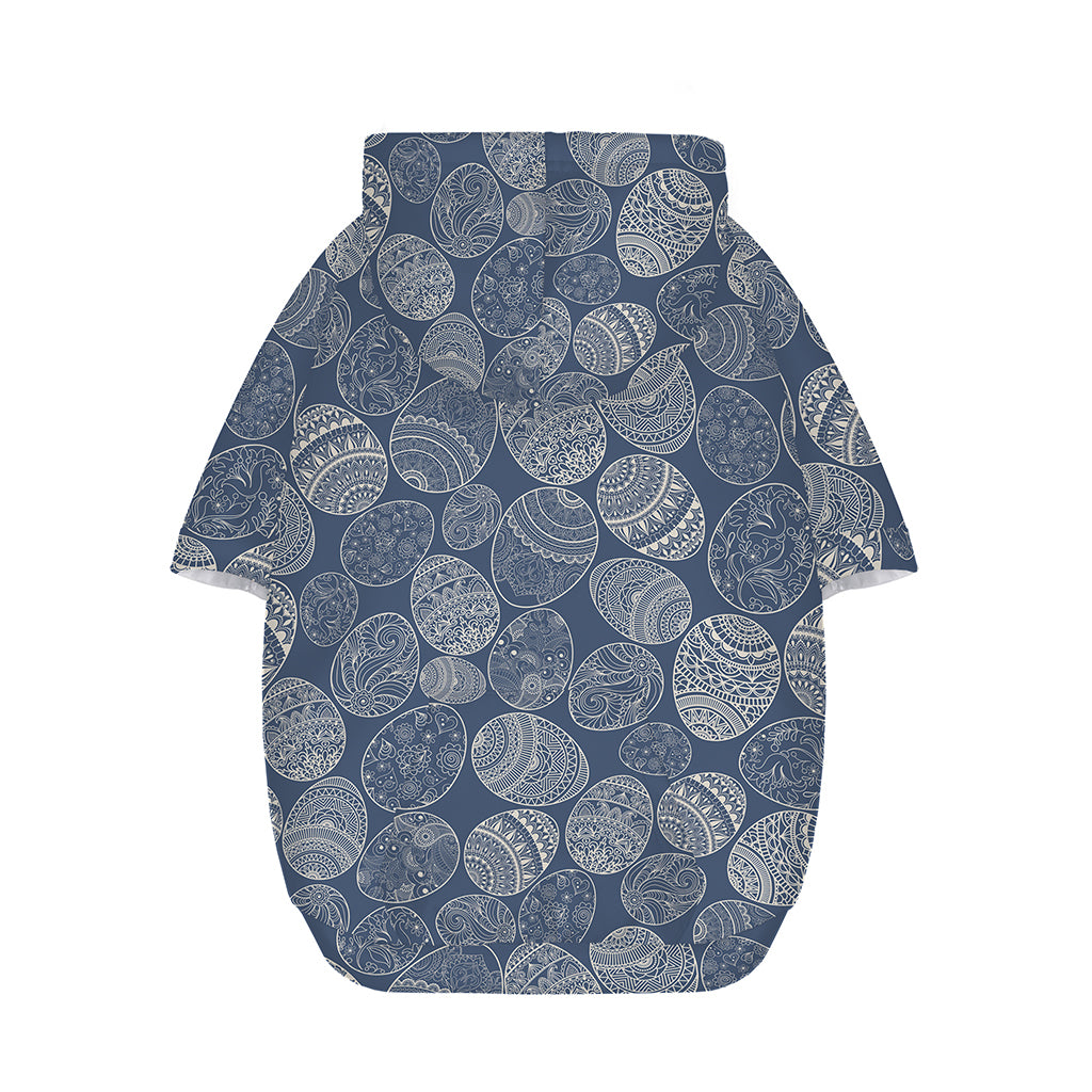 Bohemian Easter Eggs Pattern Print Dog Zip Up Hoodie