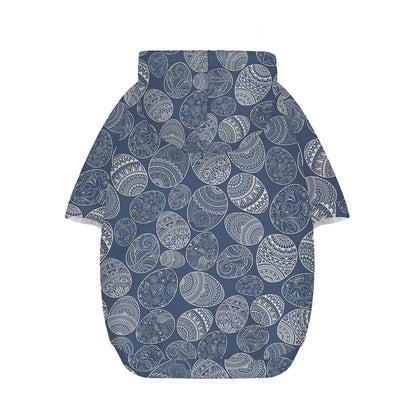 Bohemian Easter Eggs Pattern Print Dog Zip Up Hoodie