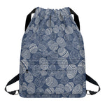 Bohemian Easter Eggs Pattern Print Drawstring Backpack