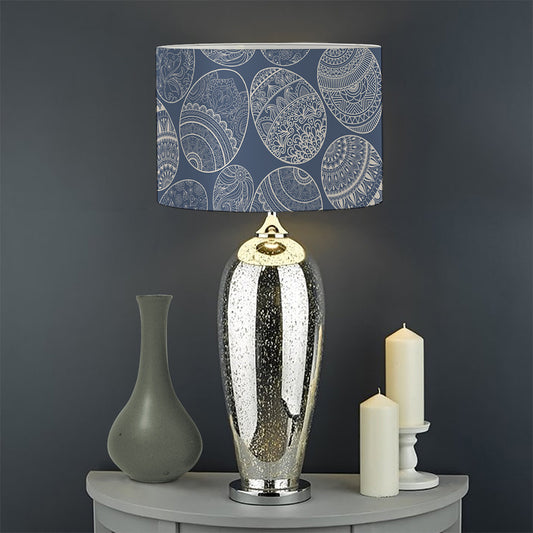 Bohemian Easter Eggs Pattern Print Drum Lamp Shade