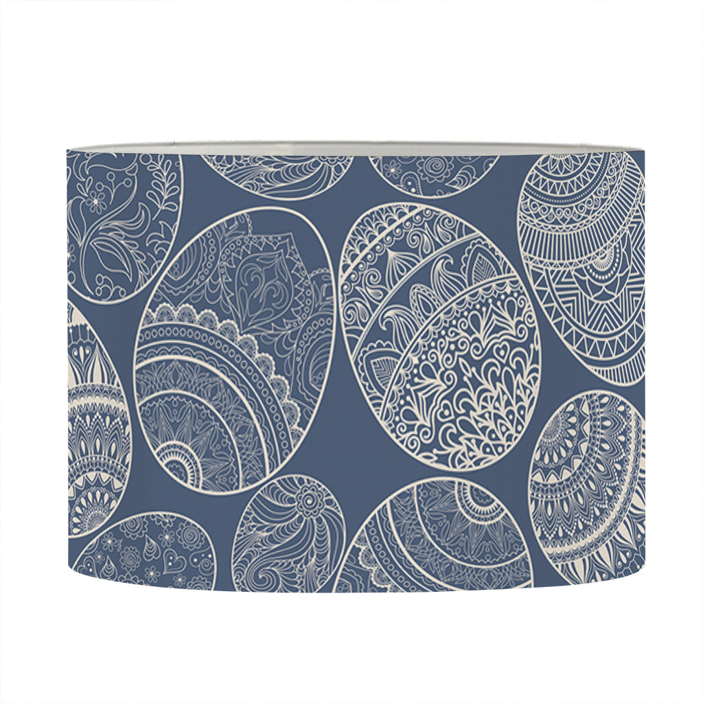 Bohemian Easter Eggs Pattern Print Drum Lamp Shade