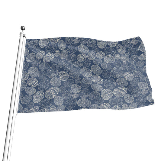 Bohemian Easter Eggs Pattern Print Flag