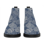 Bohemian Easter Eggs Pattern Print Flat Ankle Boots