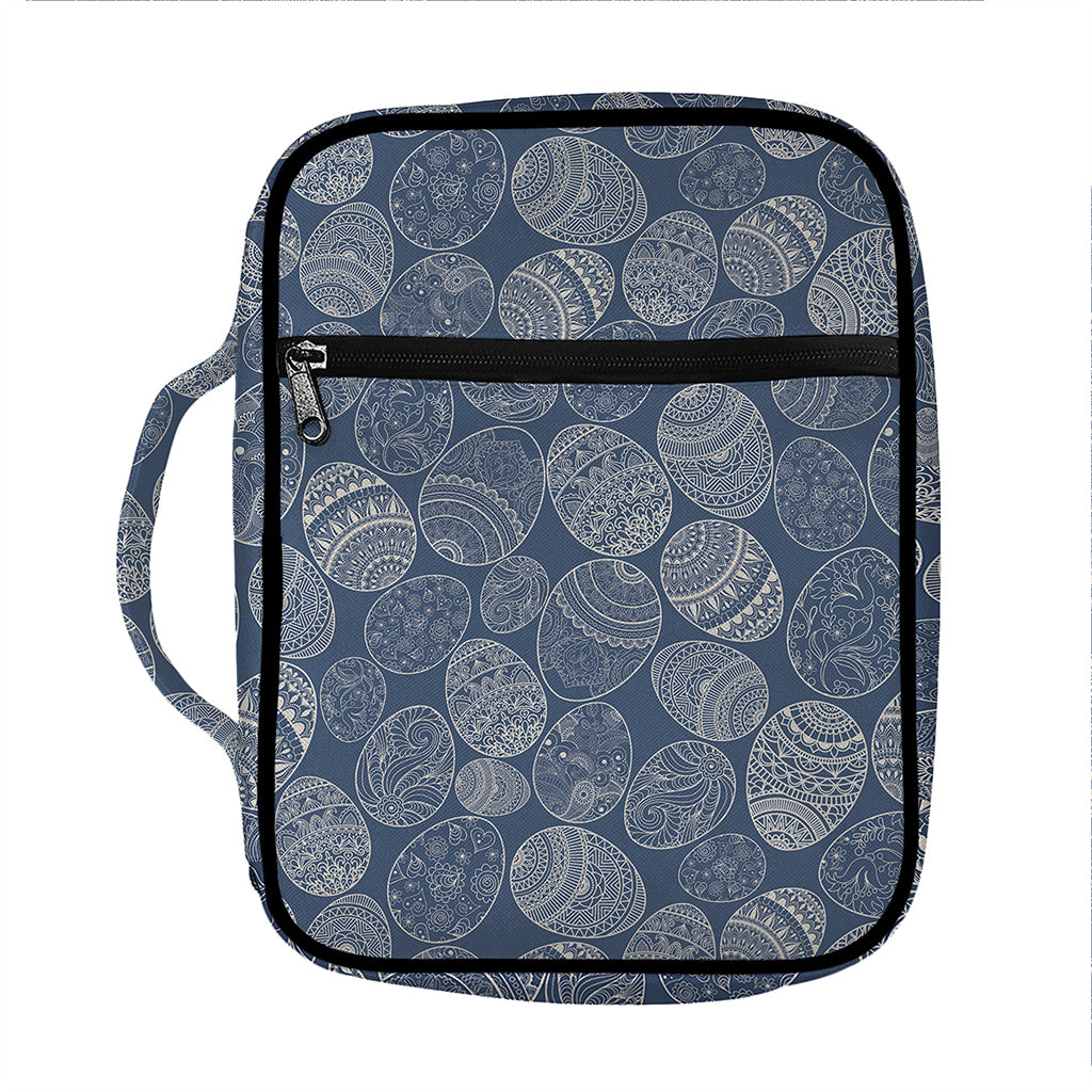 Bohemian Easter Eggs Pattern Print Front Pocket Bible Bag