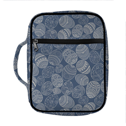 Bohemian Easter Eggs Pattern Print Front Pocket Bible Bag