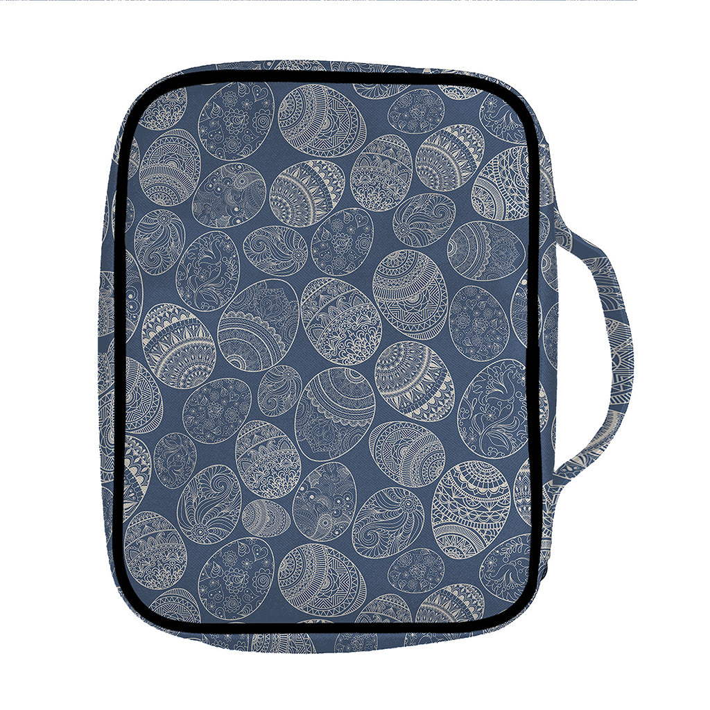 Bohemian Easter Eggs Pattern Print Front Pocket Bible Bag