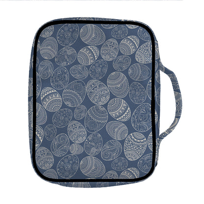 Bohemian Easter Eggs Pattern Print Front Pocket Bible Bag