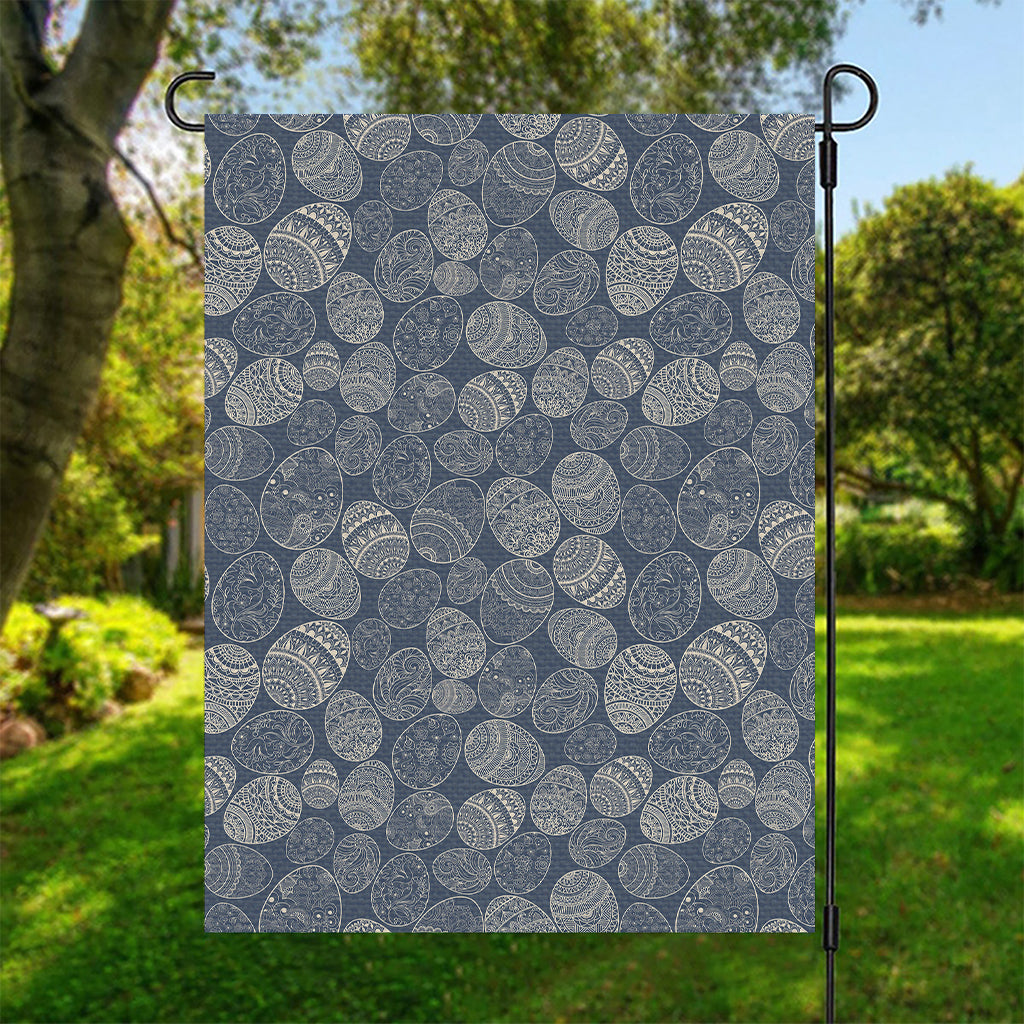 Bohemian Easter Eggs Pattern Print Garden Flag
