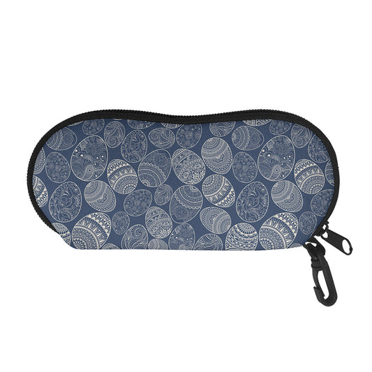 Bohemian Easter Eggs Pattern Print Glasses Case