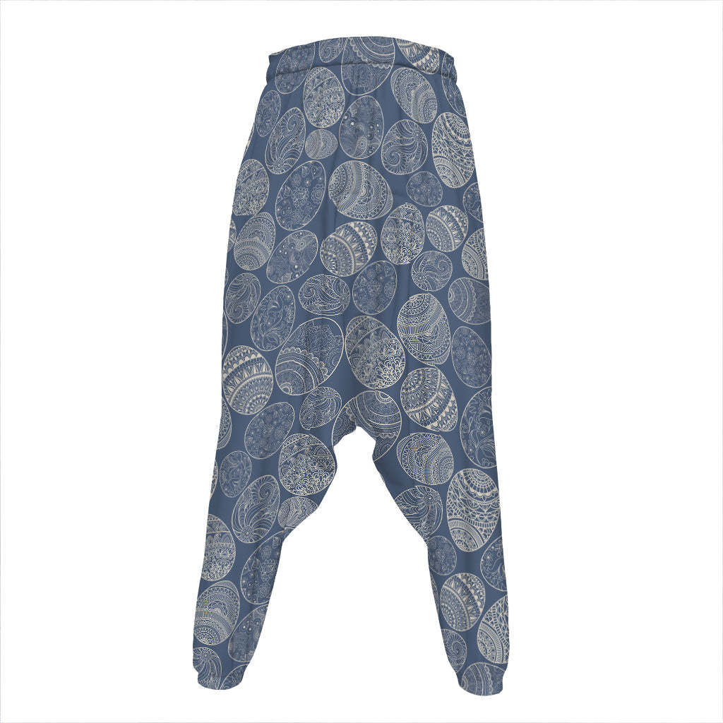 Bohemian Easter Eggs Pattern Print Hammer Pants