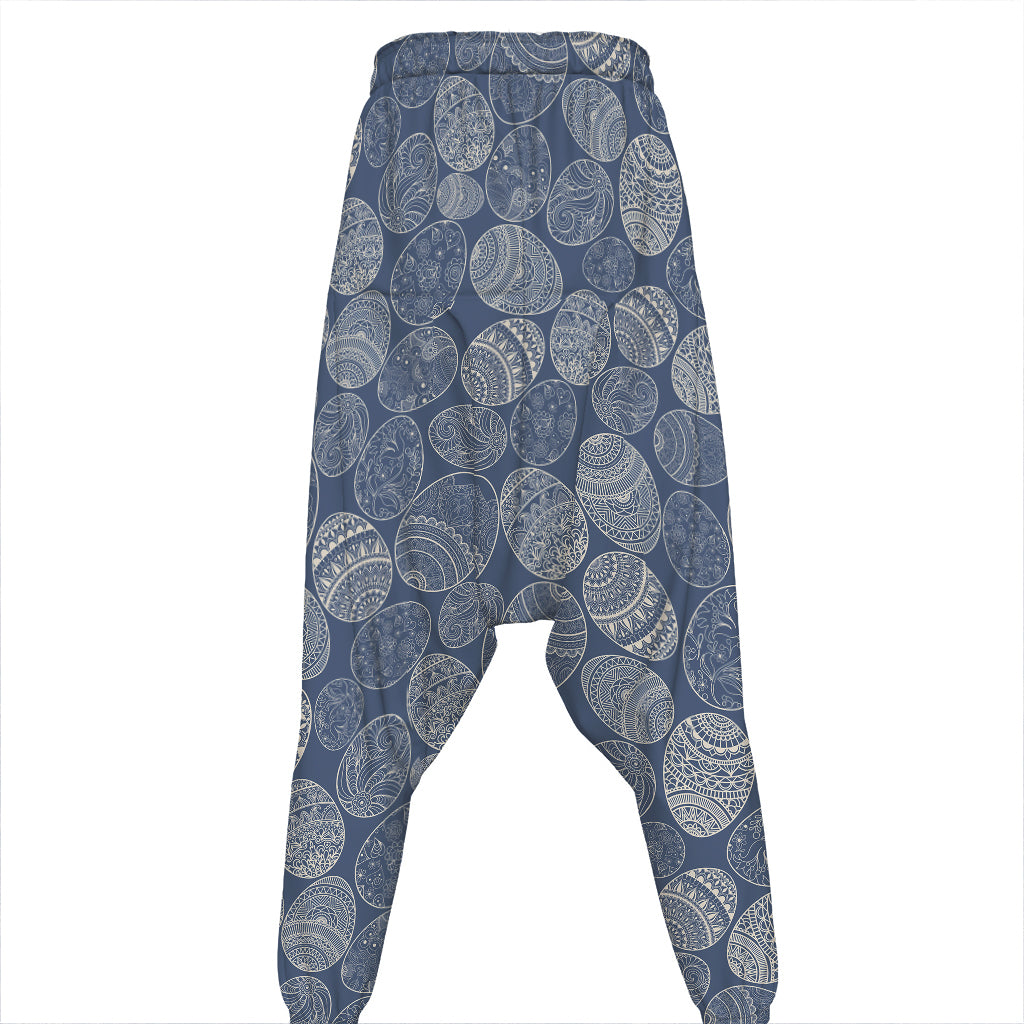 Bohemian Easter Eggs Pattern Print Hammer Pants