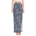 Bohemian Easter Eggs Pattern Print High Slit Maxi Skirt