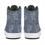 Bohemian Easter Eggs Pattern Print High Top Leather Sneakers