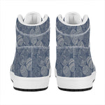 Bohemian Easter Eggs Pattern Print High Top Leather Sneakers
