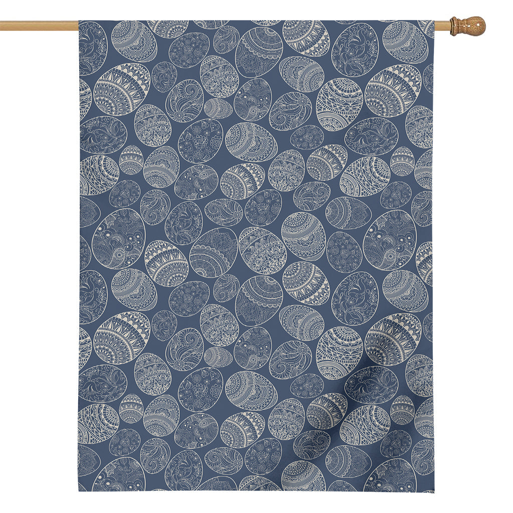 Bohemian Easter Eggs Pattern Print House Flag