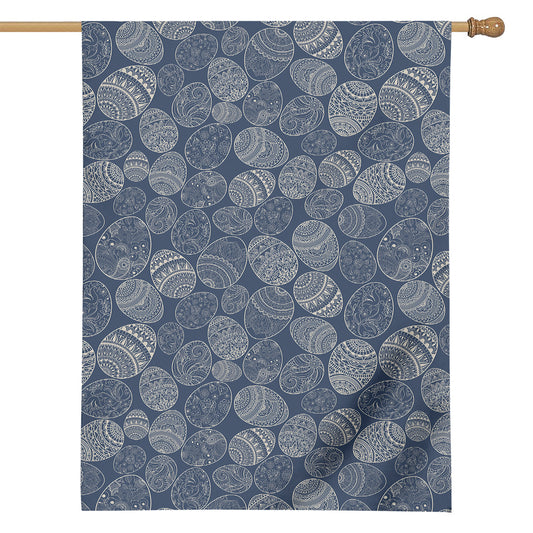 Bohemian Easter Eggs Pattern Print House Flag
