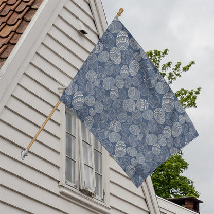 Bohemian Easter Eggs Pattern Print House Flag