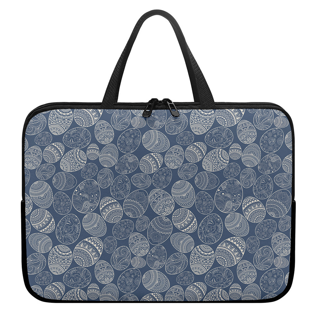 Bohemian Easter Eggs Pattern Print Laptop Sleeve With Handle