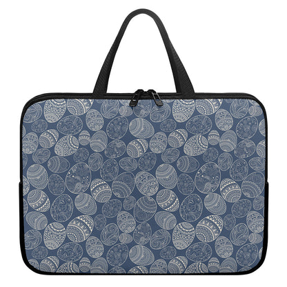 Bohemian Easter Eggs Pattern Print Laptop Sleeve With Handle