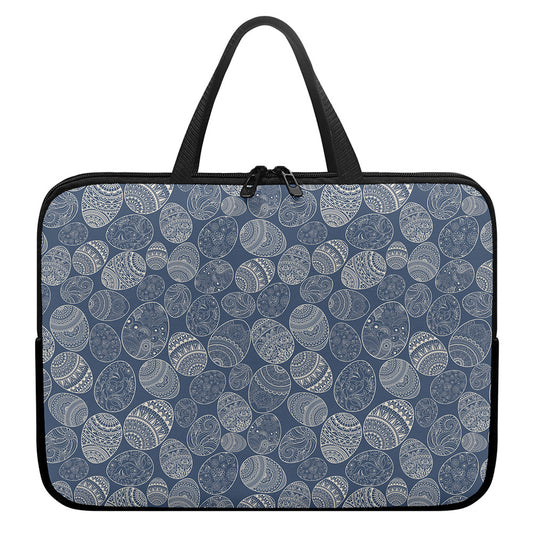 Bohemian Easter Eggs Pattern Print Laptop Sleeve With Handle