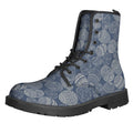 Bohemian Easter Eggs Pattern Print Lace-Up Boots